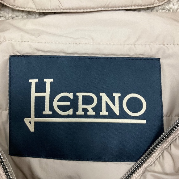 HERNO MEN'S BEIGE 2023 SORANO BUTTON UP BOMBER JACKET - Picture 4 of 8